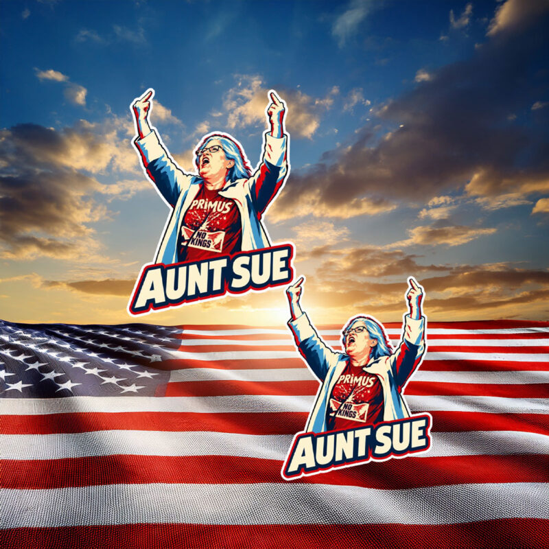 Aunt Sue Middle Finger Graphic Sticker