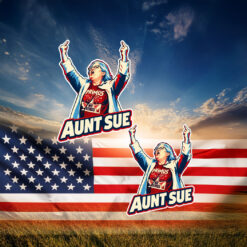 Aunt Sue Middle Finger Graphic Sticker