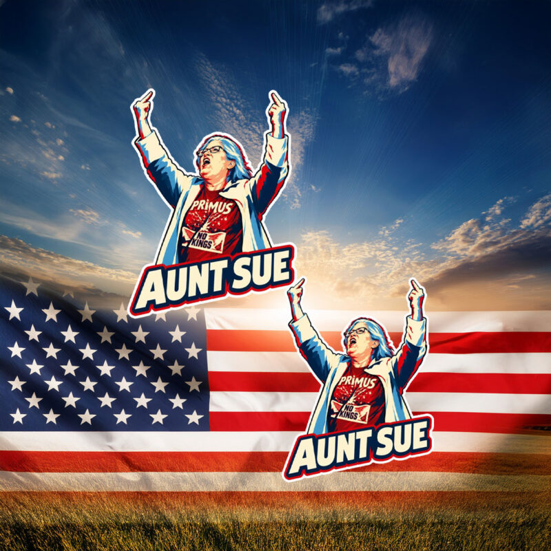 Aunt Sue Middle Finger Graphic Sticker