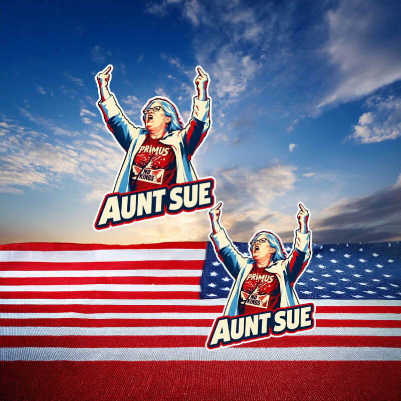 Aunt Sue Middle Finger Graphic Sticker