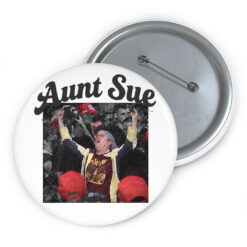 Aunt Sue Middler Finger at Trump Rally Button