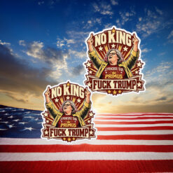 Aunt Sue No Kings Fuck Trump Sticker