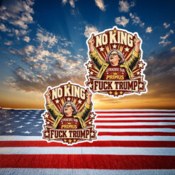 Aunt Sue No Kings Fuck Trump Sticker