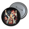 Aunt Sue No Kings Middle Finger Button