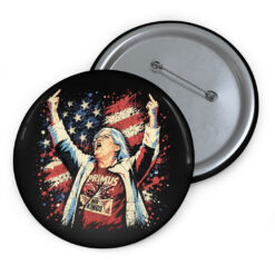 Aunt Sue No Kings Middle Finger Button