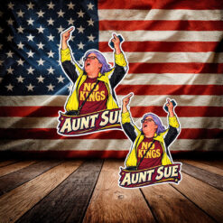 Aunt Sue No Kings Protest Funny Sticker