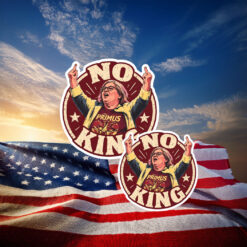 Aunt Sue No Kings Protest Political Stickers