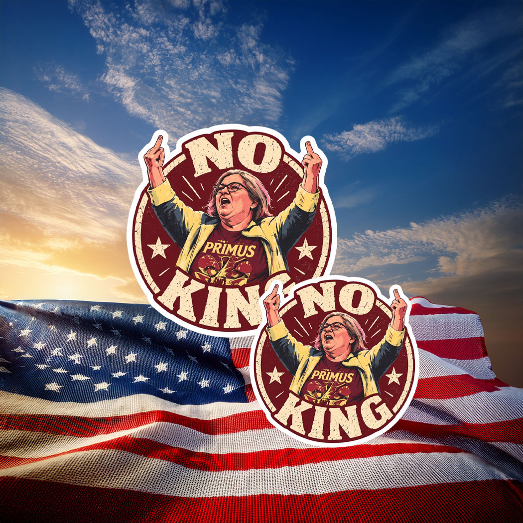 Aunt Sue No Kings Protest Political Stickers