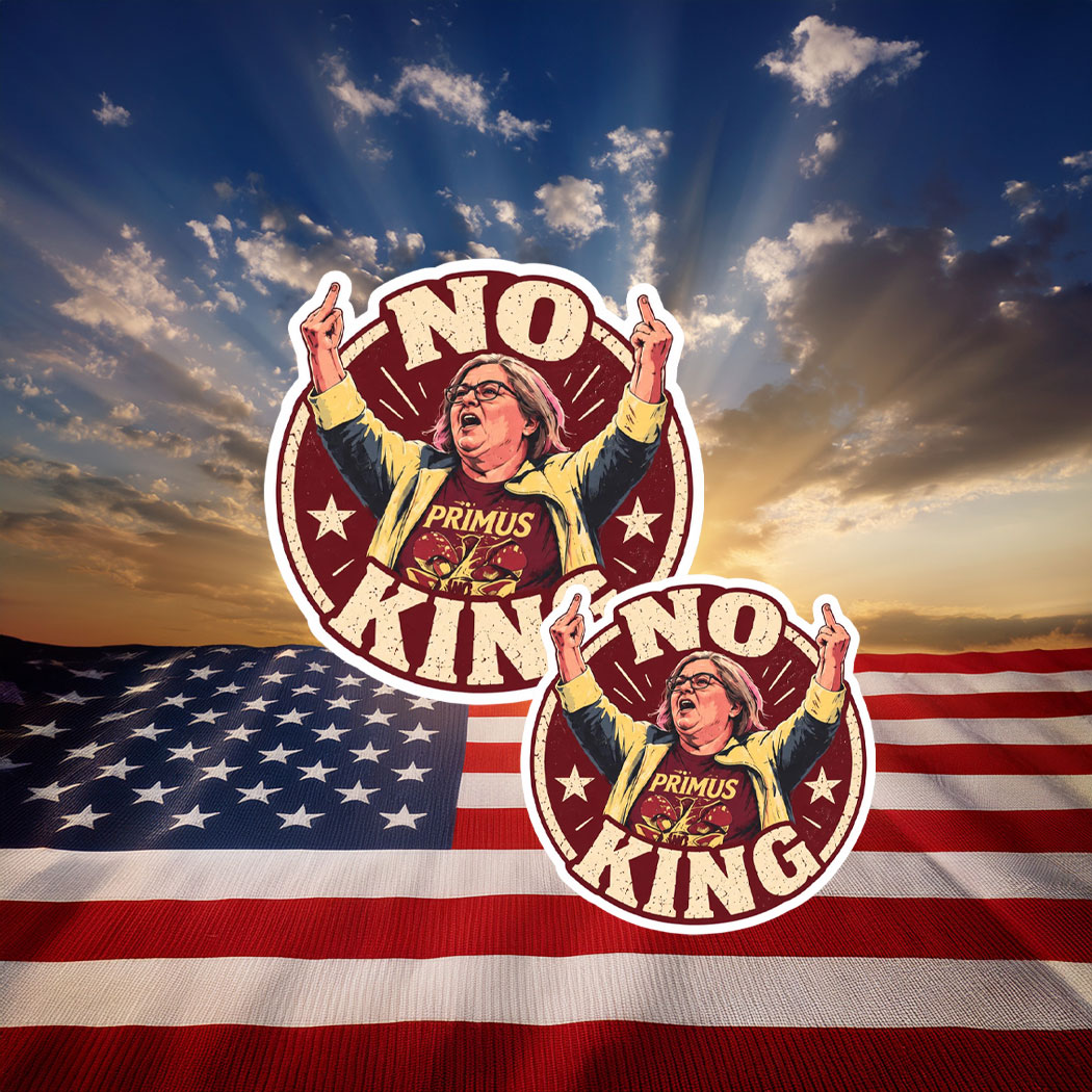 Aunt Sue No Kings Protest Political Stickers