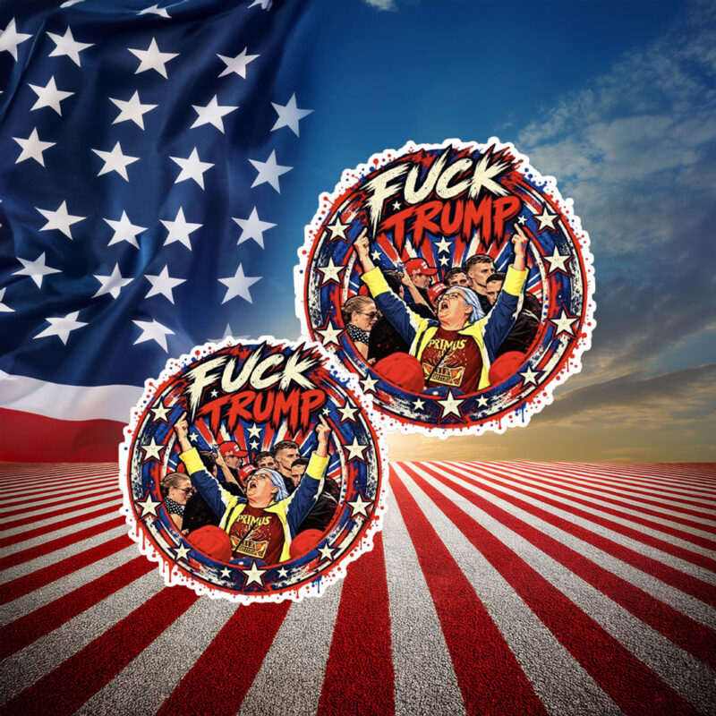 Fuck Trump Middle Finger Political Sticker