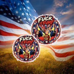Fuck Trump Middle Finger Political Sticker