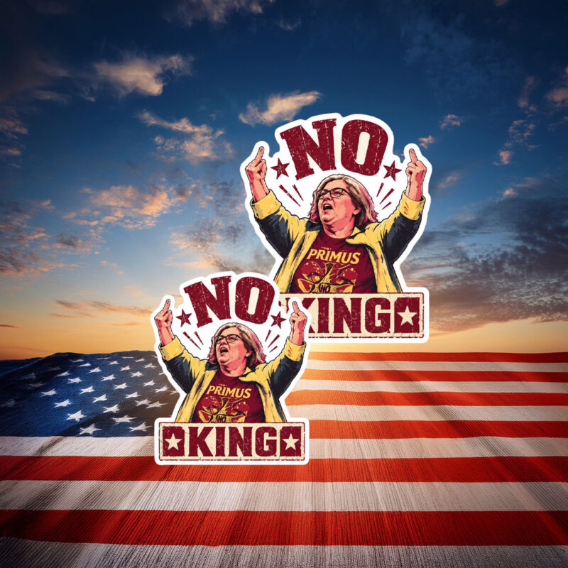Funny Aunt Sue No Kings Protest Stickers