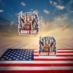No Kings Aunt Sue Political Protest Sticker