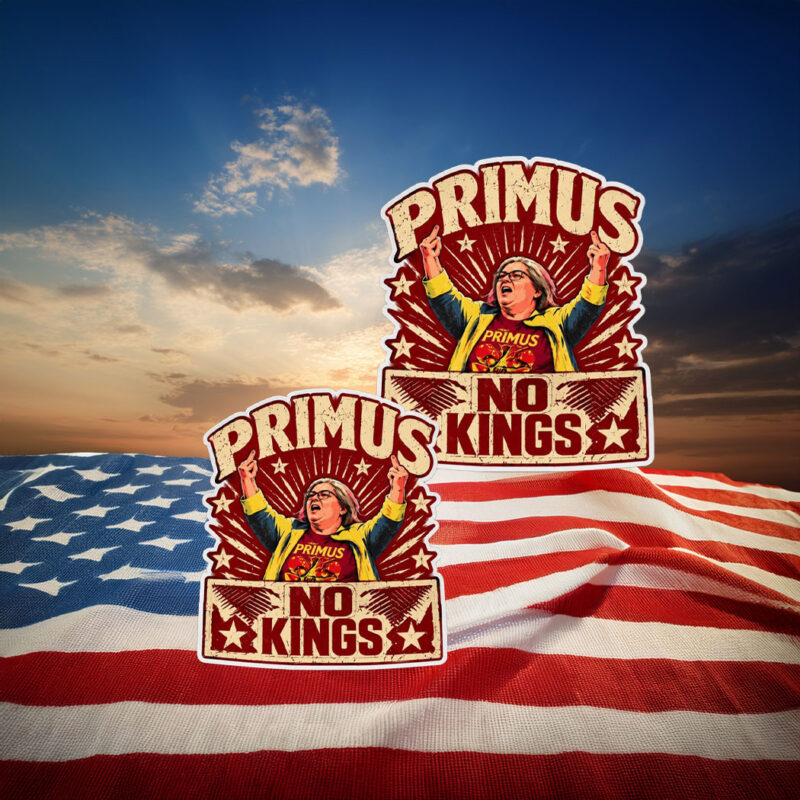 Primus No Kings Anti Trump Political Sticker