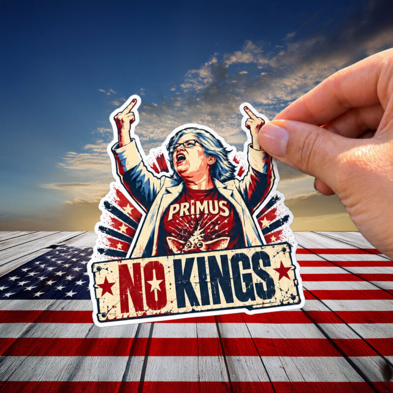Primus No Kings Aunt Sue Protest Sticker